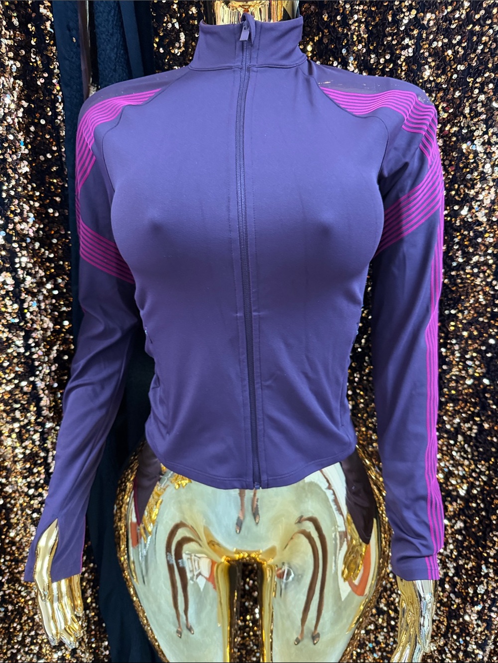 VSX Deep Purple Athletic Zip Jacket with Dark Purple Trim